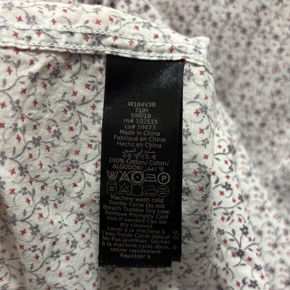 John Varvatos U.S.A. Mens White Floral Long Sleeve Button-Down Size Shirt M - Picture 7 of 7